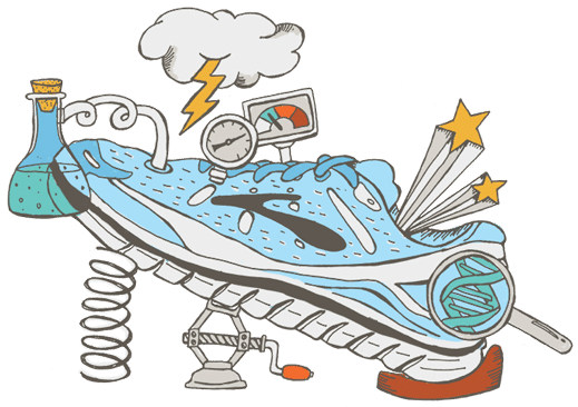 Brooks Running Shoes Technology - Brooks Running Art (519x366), Png Download