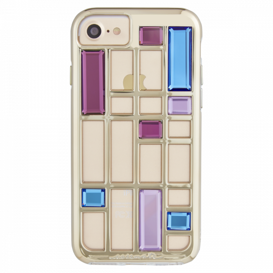 Case-mate Caged Crystal Iphone 8/7/6s/6 Case - Gold (560x560), Png Download