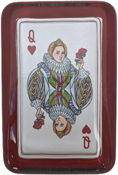 Queen Of Hearts Paperweight - Hearts (361x480), Png Download