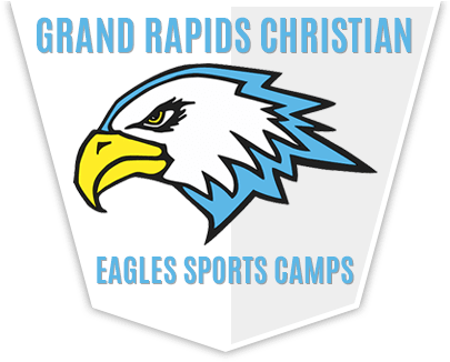 Eagle Head Mascot Sports Team Logo Template Vector - Grand Rapids Christian High School (413x336), Png Download