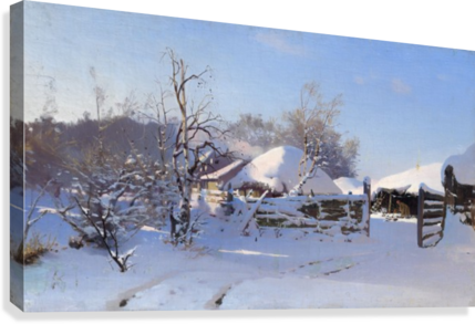 Winter Scene Canvas Print - Nikolai Dubovskoy (429x293), Png Download
