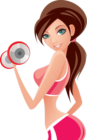 Women Health - Girl Working Out Clipart (300x482), Png Download