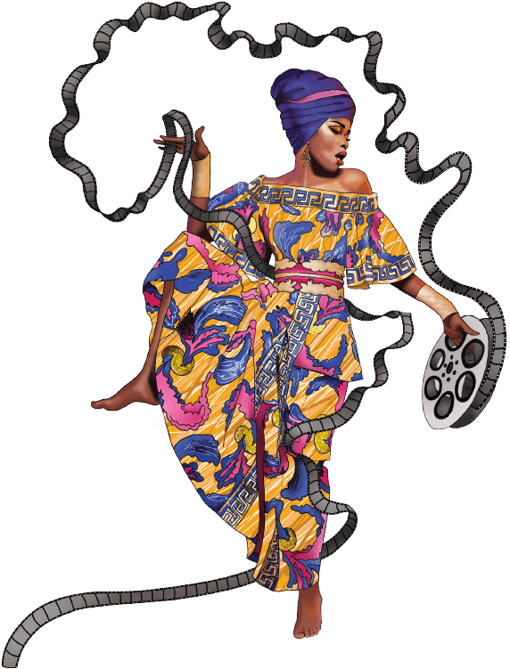 Illustration Of An African Woman Dancing - African Woman (578x756), Png Download