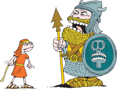 David & Goliath - David Vs Goliath Png (400x307), Png Download