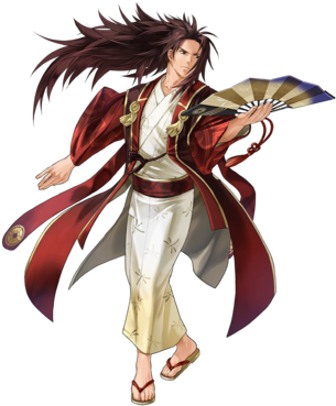 Ryoma Dancing Samurai Btlface - Fire Emblem Heroes Ryoma (340x388), Png Download
