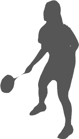 Defensive-stance - Basic Stance In Badminton (343x500), Png Download