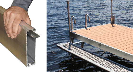 Duralite™ Stationary Docks Employ The Use Of Rugged - Boat (560x302), Png Download