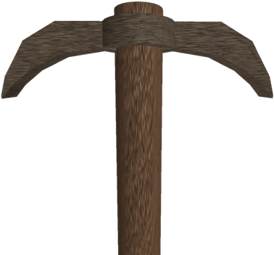 Wood Pickaxe - Wooden Pickaxe (420x420), Png Download