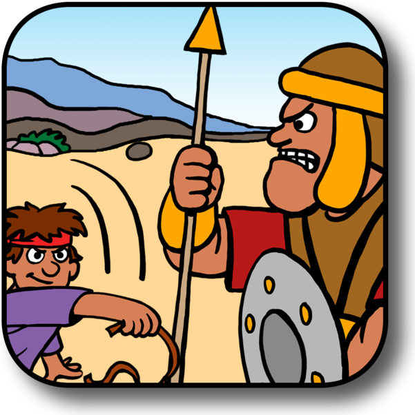 David & Goliath - Bible Story (630x630), Png Download