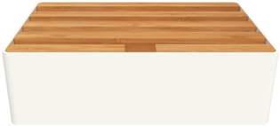 Medium White Base With Bamboo Top - Bamboo (480x270), Png Download