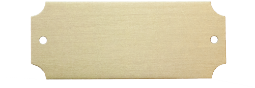 Satin Gold 1" X 2-1/2" Lacquered Aluminum Decorative - Plywood (500x588), Png Download