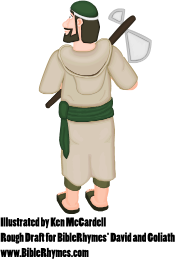 Biblerhymes' David And Goliath - David (436x560), Png Download