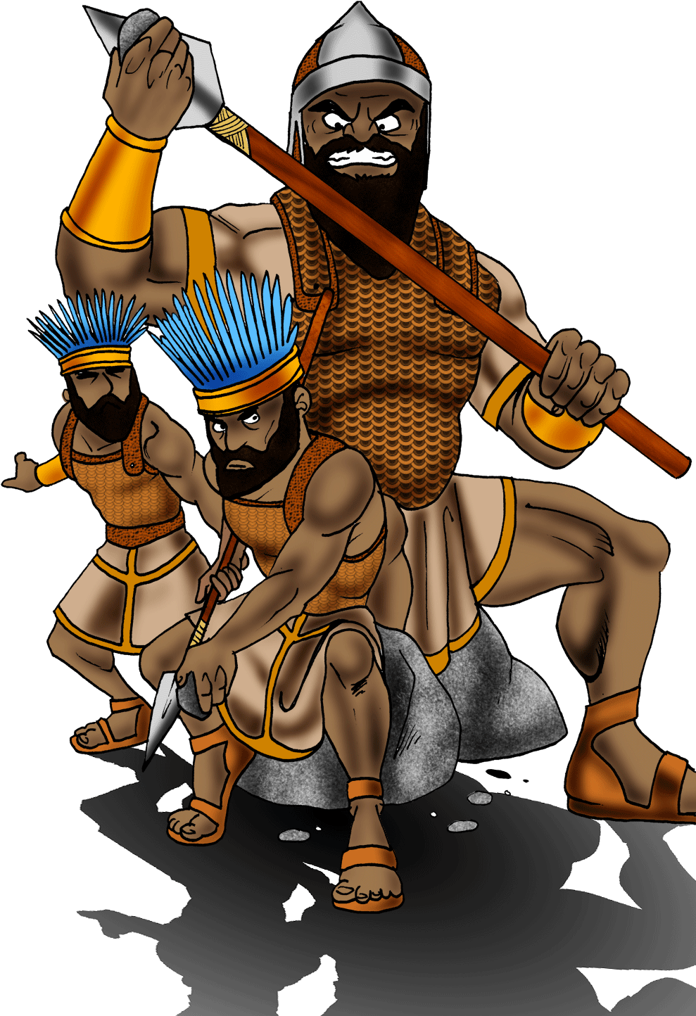 Goliath Prepares For Battle "a Giant Nearly Ten Feet - Bible (1038x1443), Png Download