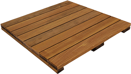Hardwood Deck Tile - Interlocking Deck Tiles (600x338), Png Download