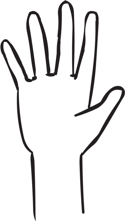Back One Hand With Outstretched Fingers, As Seen In - Fist (1024x768), Png Download