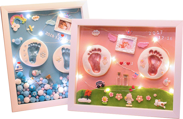 Baby Hand And Foot Print Baby Hair Souvenir Diy Homemade - Gift (800x800), Png Download