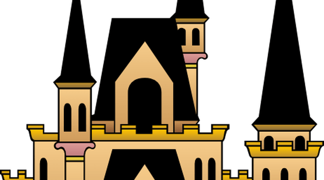 Castle Door Clipart Amp 3d Illustration Of A Castle - Castle Cartoon (644x358), Png Download