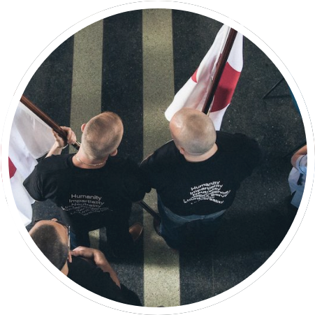 A Red Cross Story - Circle (476x460), Png Download