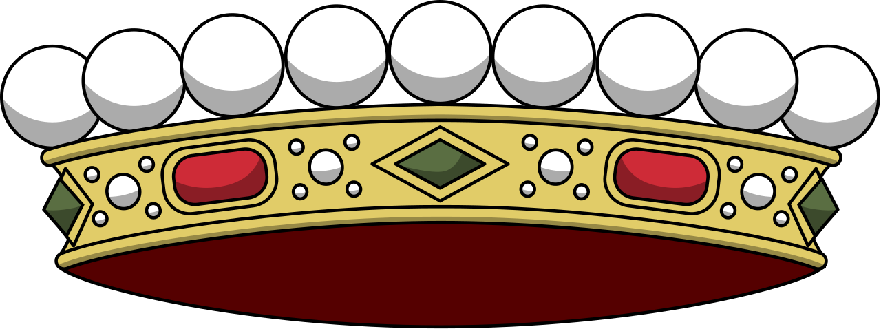 Crown Of Italian Count - Scalable Vector Graphics (1280x478), Png Download