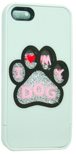 I Love My Dog Paw Print Clear Loose Diamond Case - Dog Paw Iphone Case (500x500), Png Download