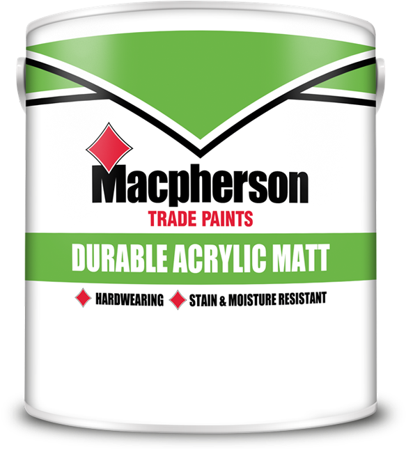 Macpherson Acrylic Durable Matt Brilliant White - Macphersons White Vinyl Matt Emulsion Paint (768x768), Png Download