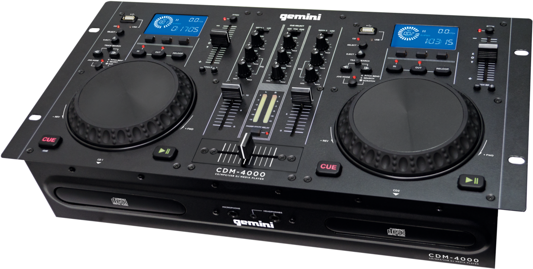 Cd/mp3/usb Dj Media Player - Consolle Gemini Cdm 4000 (1200x800), Png Download