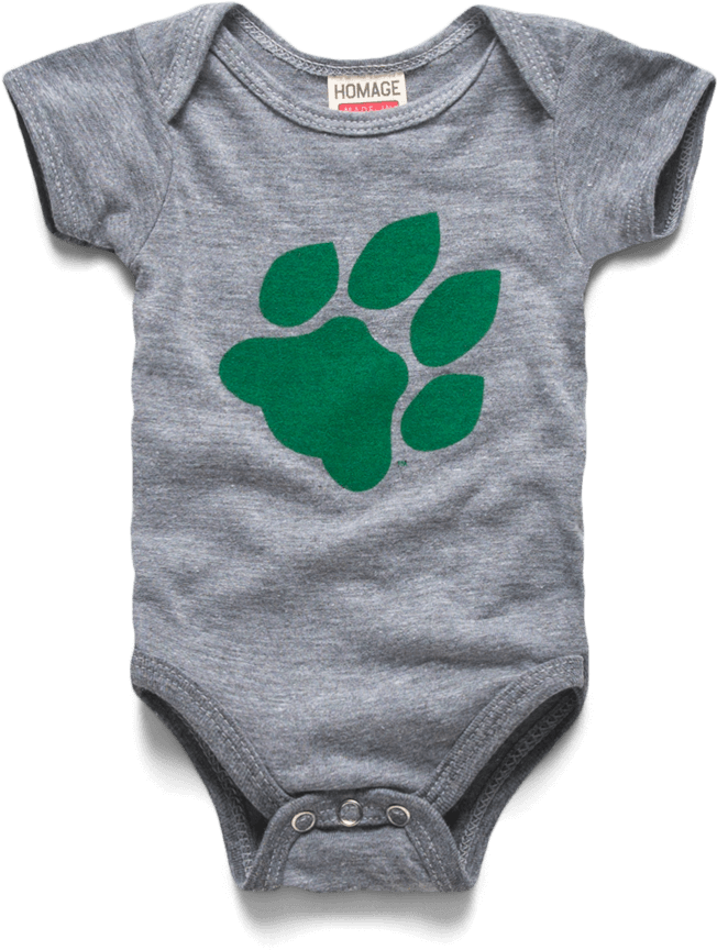Ou Pawprint Baby One Piece 04300063601 Grey Flat V=1508872212 - Ohio University (2000x2000), Png Download