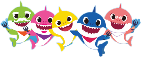 Babyshark Freetoedit - Baby Shark Doo Doo Clipart (592x240), Png Download