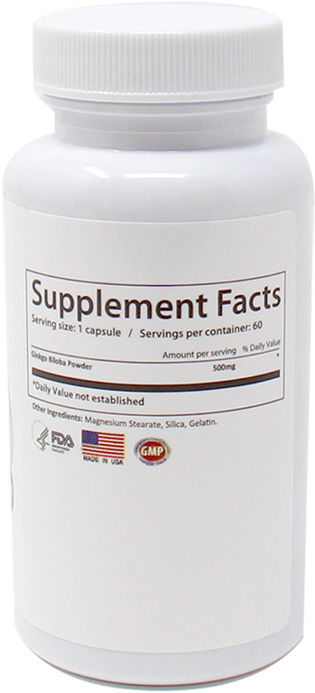 Ginkgo Biloba - Carson Life Brain Ginkgo Biloba Dietary Supplement (1000x1000), Png Download