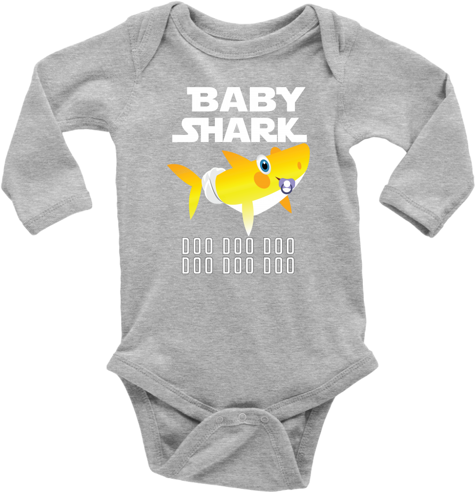 Official Vnsupertramp Baby Shark Long Sleeve Baby Bodysuit - Star Wars (1024x1024), Png Download