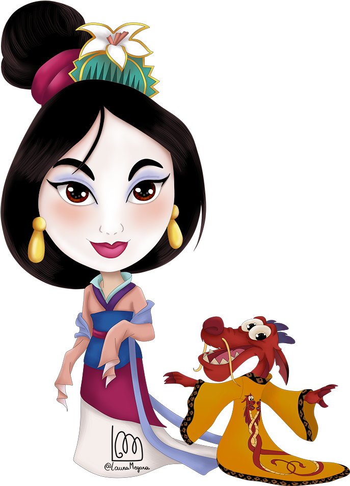 #disney #fanart #mulan #mushu #digitalart #chibipic - Mulan Disney (750x1000), Png Download