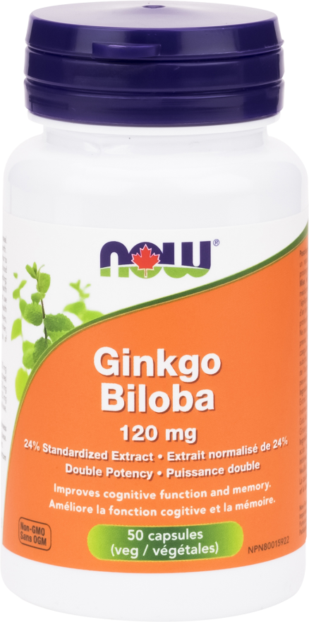Ginkgo Biloba 120 Mg Veg Capsules - Now Black Cohosh (80 Mg - 90 Cap) (438x880), Png Download
