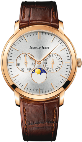 Audemars Piguet Jules Audemars Moon-phase Calendar - Lange And Sohne Perpetual (400x567), Png Download