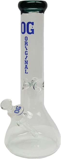 Og Glass Bong W/ Blue - Og Bongs (700x733), Png Download