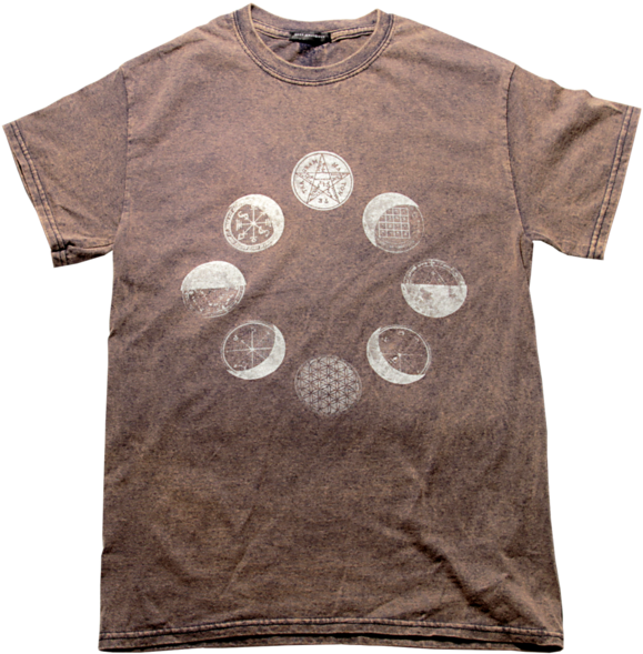 Moon T Shirt Magic Circle T Shirt Moon Phase T Shirt - Active Shirt (1024x683), Png Download