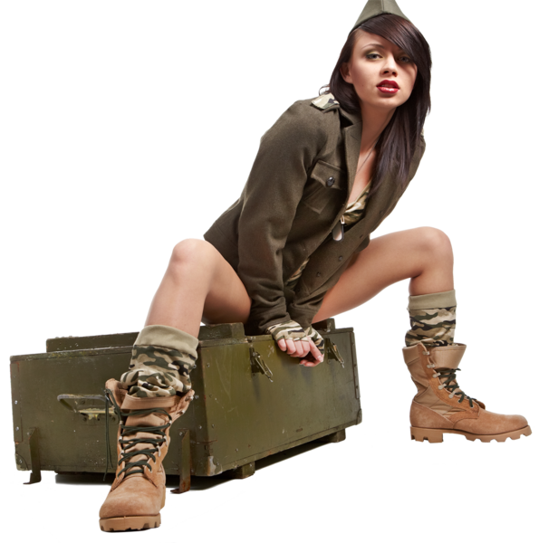 Military Girl - Girl Military Png (616x600), Png Download