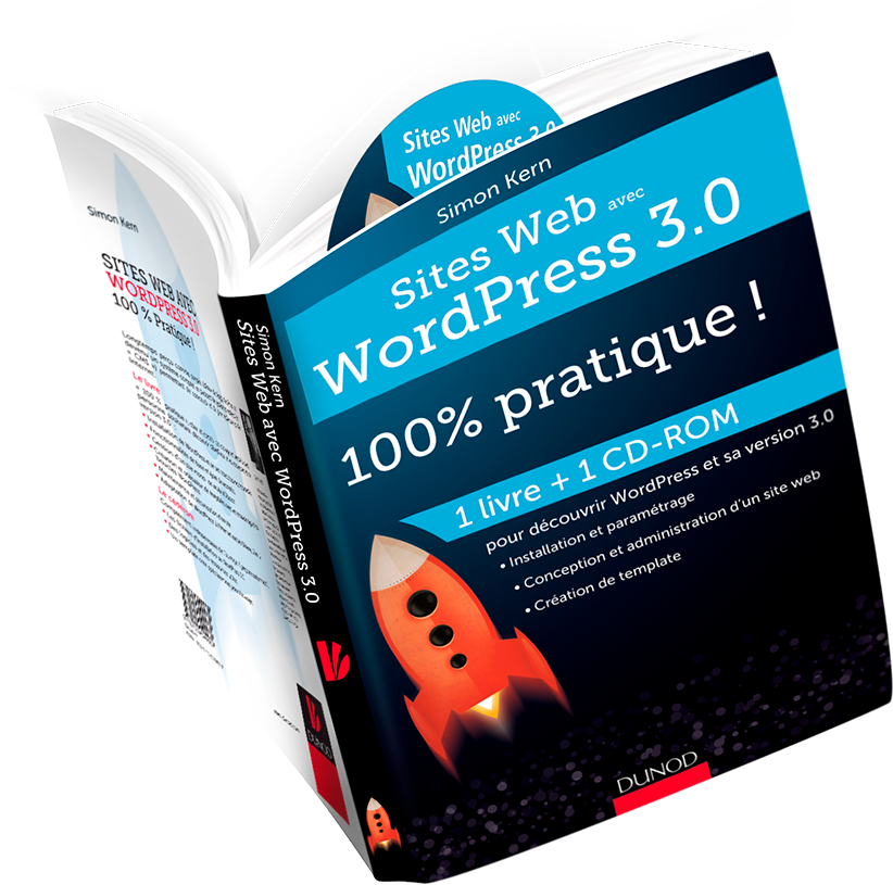 Livre Wordpress Skmg Studio - Sites Web Avec Wordpress 3.0 : 100 % Pratique ! (822x815), Png Download