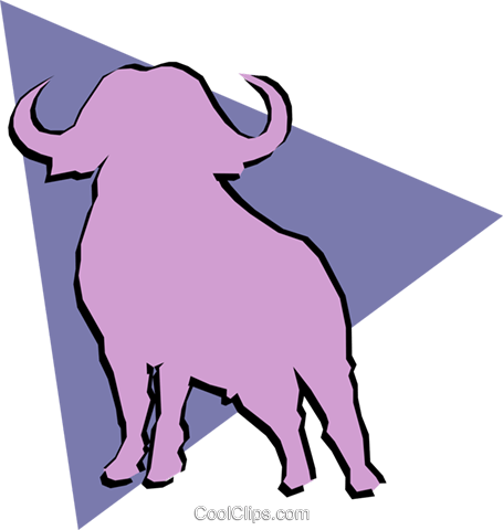 Water Buffalo Royalty Free Vector Clip Art Illustration - Clip Art (455x480), Png Download