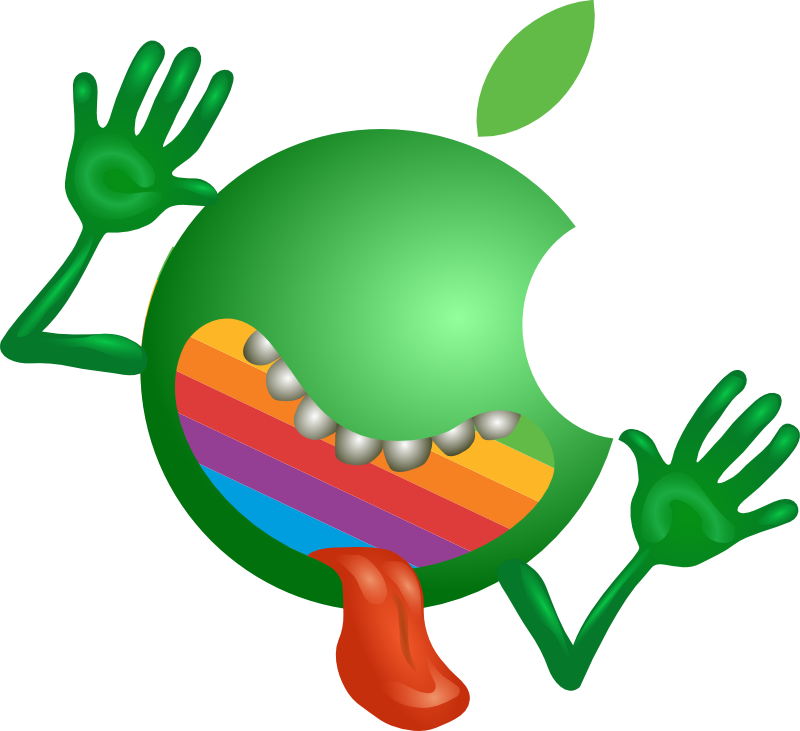 Alien Apple - Galaxy Don T Panic (800x731), Png Download