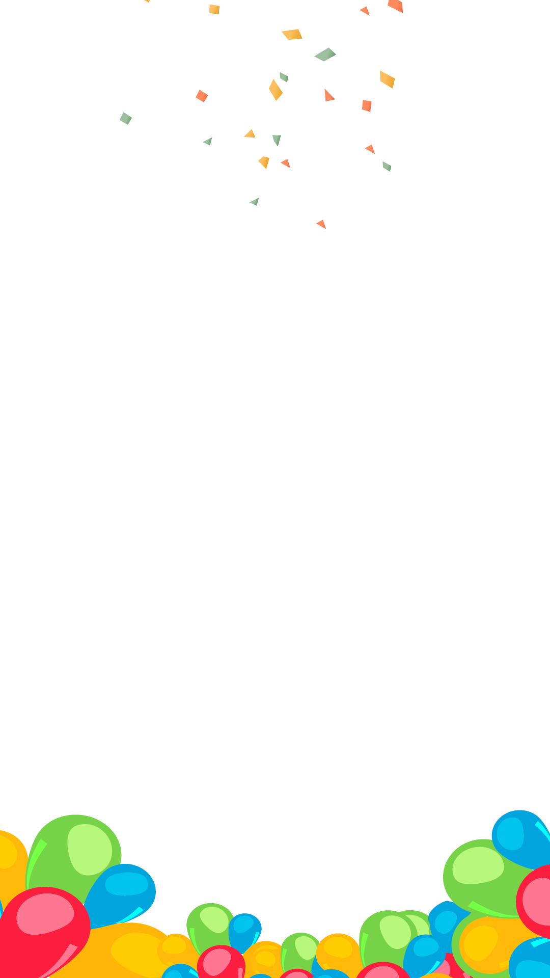 Balloon Confetti (1080x1920), Png Download