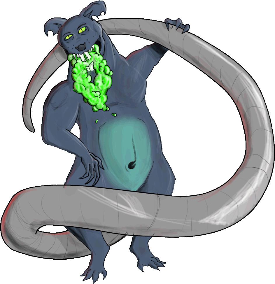 Poision-rat - Cartoon (1000x1000), Png Download