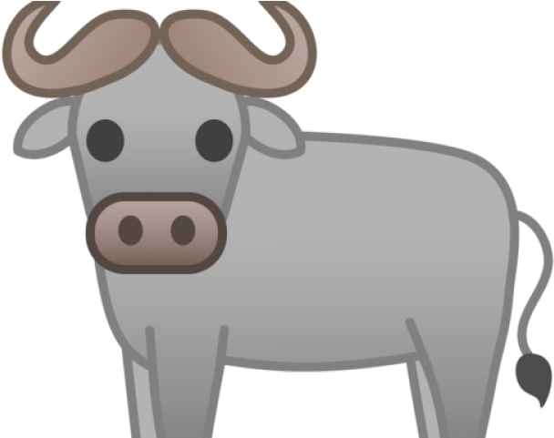 Water Buffalo Cartoon - Emoji Büffel (640x480), Png Download