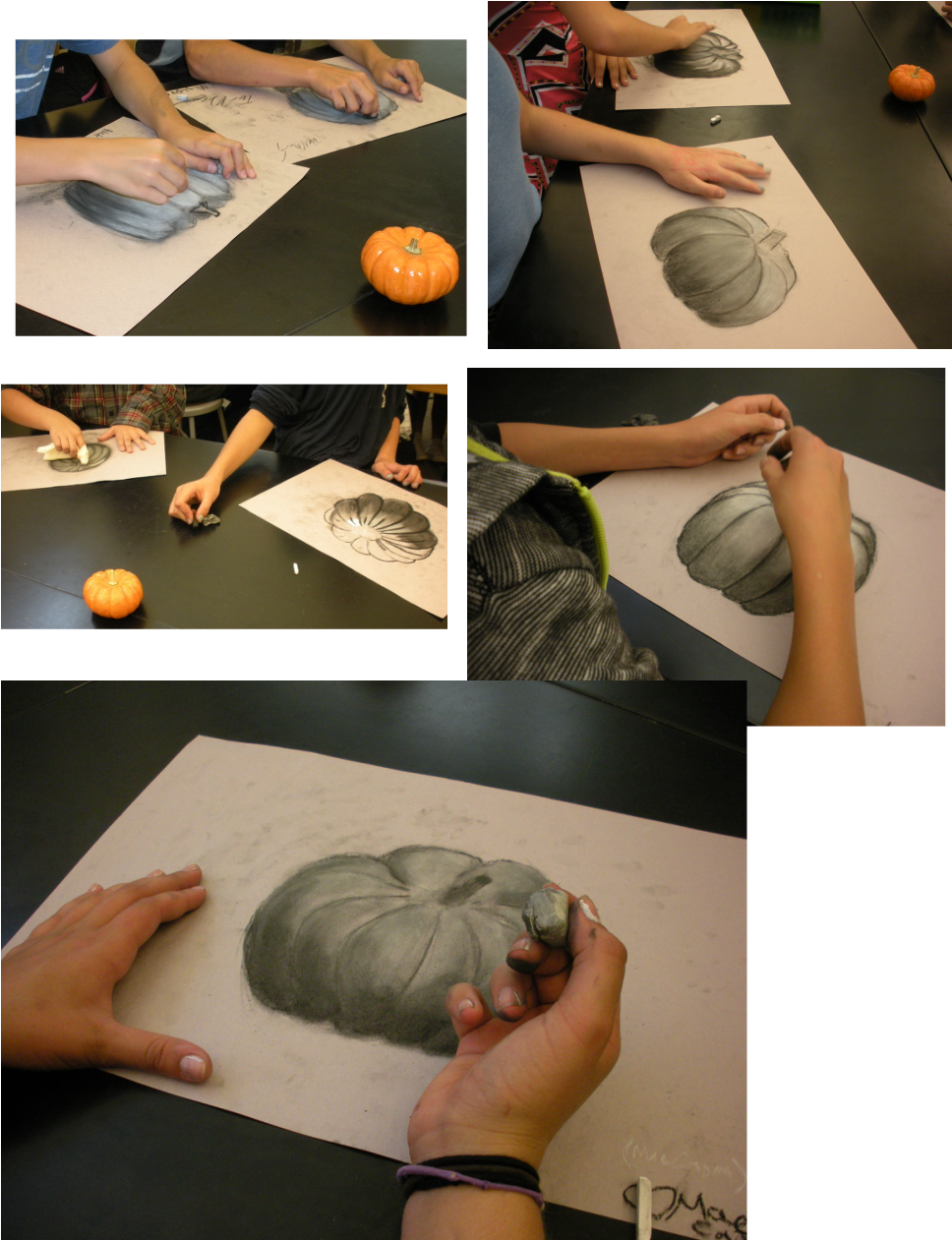 Pumpkin Drawings In Advanced Studio Art With Ms - Middle School Advanced Art (968x1261), Png Download