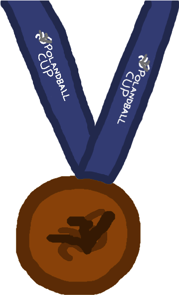 Polandball Cup Bronze Medal (360x600), Png Download