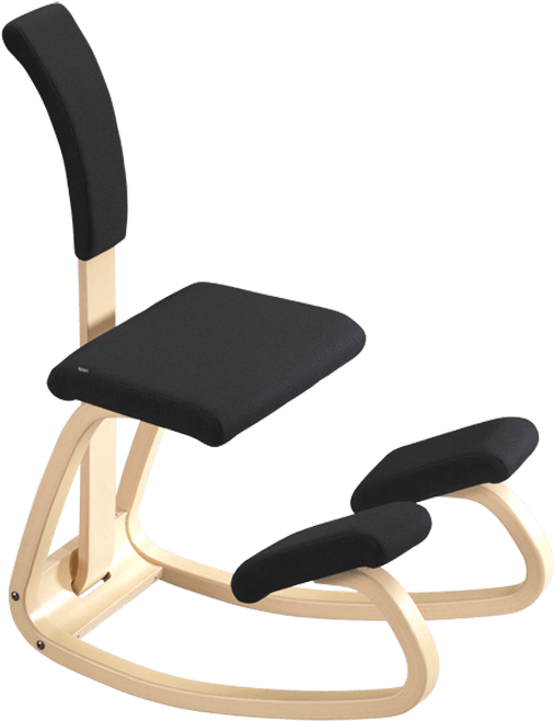 Varier Active Sitting Balans Kneeling Chair With Back - Varier Variable Con Schienale Imbottito Nera (715x715), Png Download