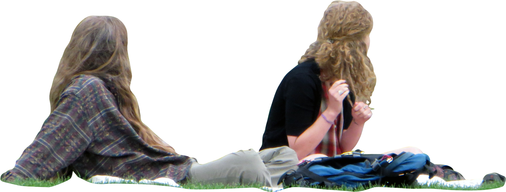 Download People Cutout Png Sitting On Ground Transparent PNG Download