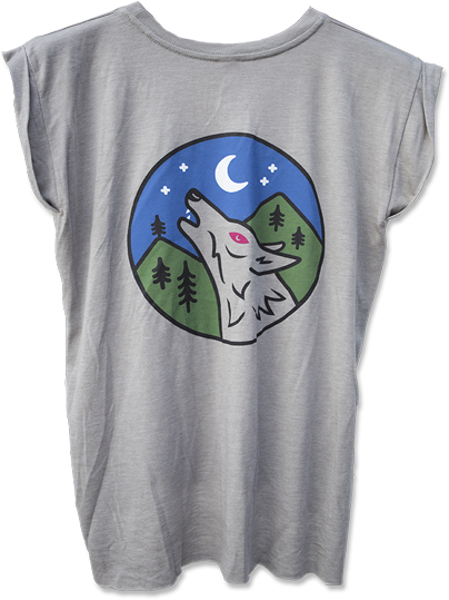 Lone Wolf Tee - Cartoon (600x600), Png Download