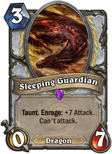 Sleeping Guardian - Old Hearthstone Cards (400x543), Png Download