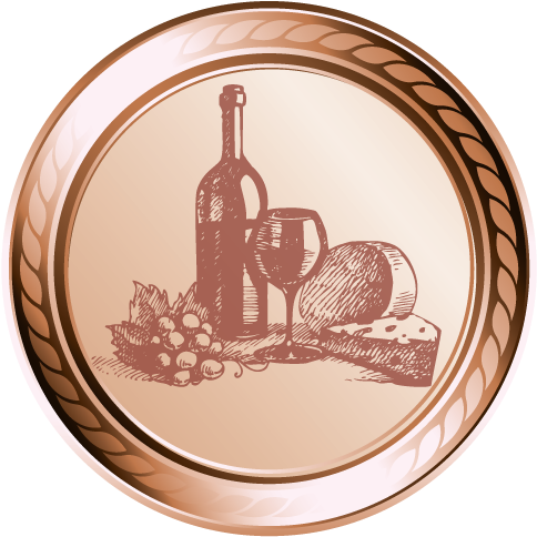 Bronze-medal - Wine & Cheese Personalized Barrel End Sign (500x500), Png Download