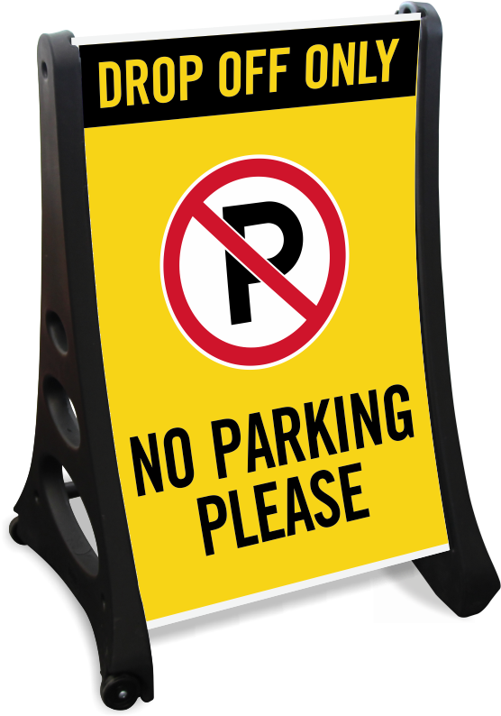 Drop Off Only No Parking Sidewalk Sign - Pickup And Drop Off Signs (800x800), Png Download